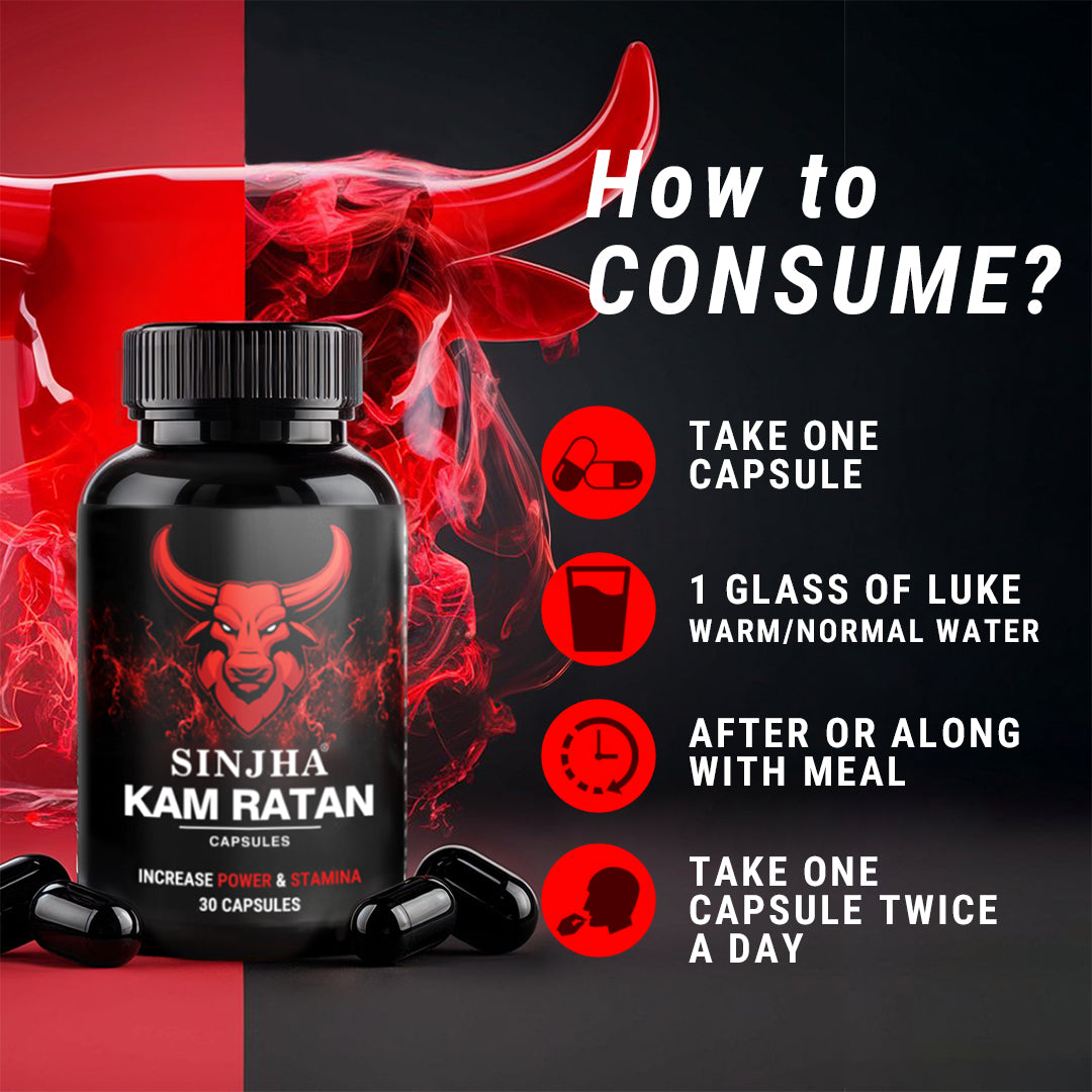 Sinjha Kam-Ratan Capsules - Ayurvedic Stamina Booster For Men