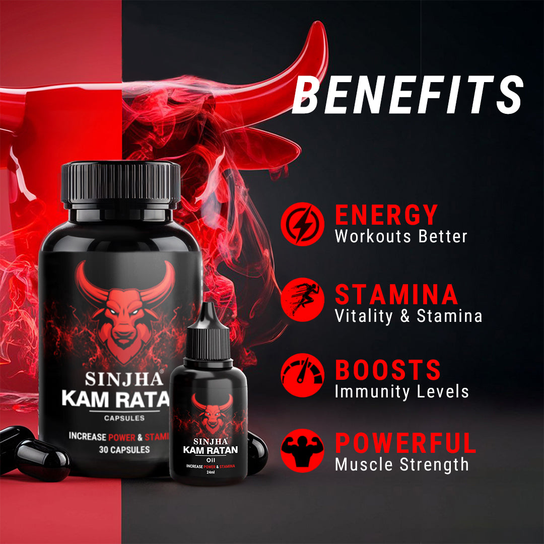 Sinjha Kam-Ratan Capsule & Oil One Month Combo